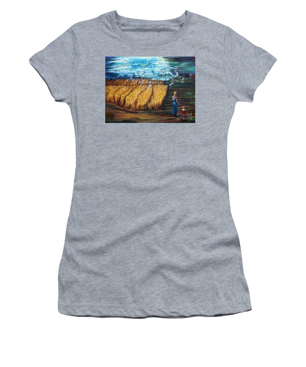 Christian Women's T-Shirt featuring the painting The Rapture by Georgia Doyle