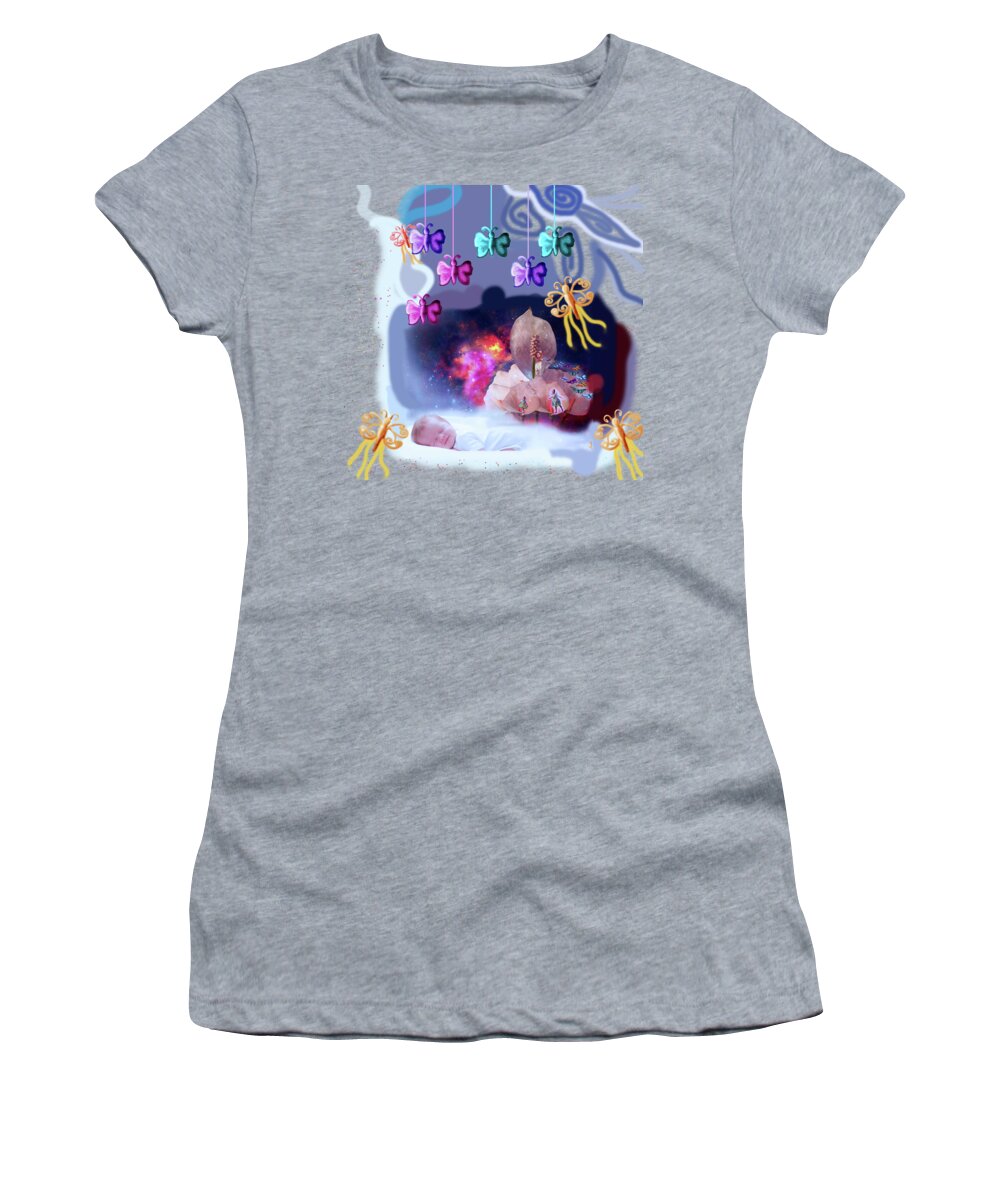 Acrylic Women's T-Shirt featuring the photograph The Real Little baby dream by Pixel Artist
