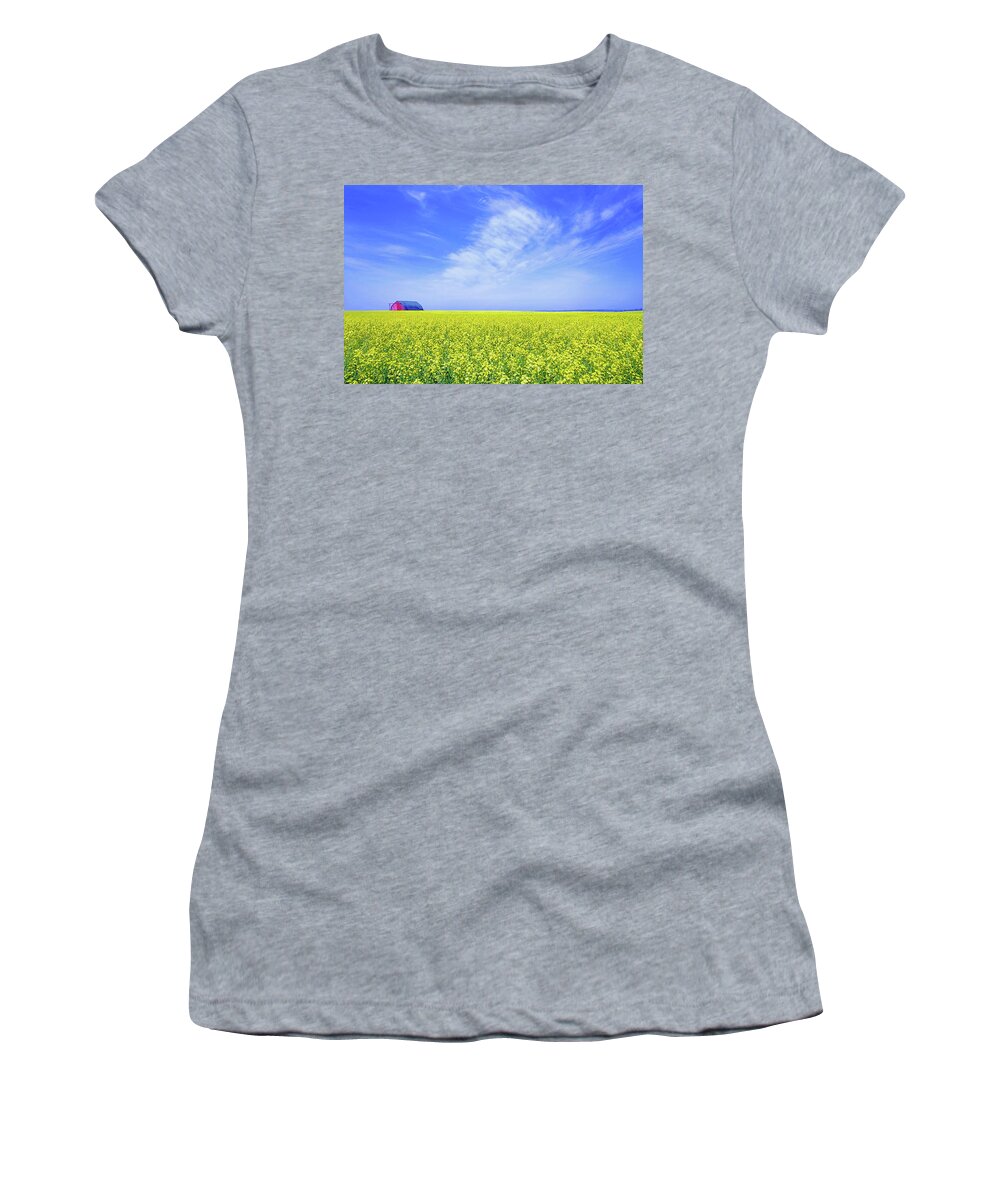 Barn Women's T-Shirt featuring the photograph The Red Barn by Keith Armstrong