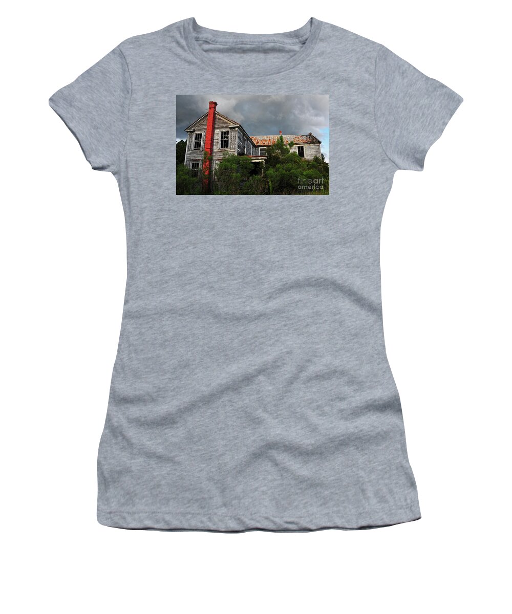 Abandoned Women's T-Shirt featuring the photograph The Red Chimney by Randy Rogers