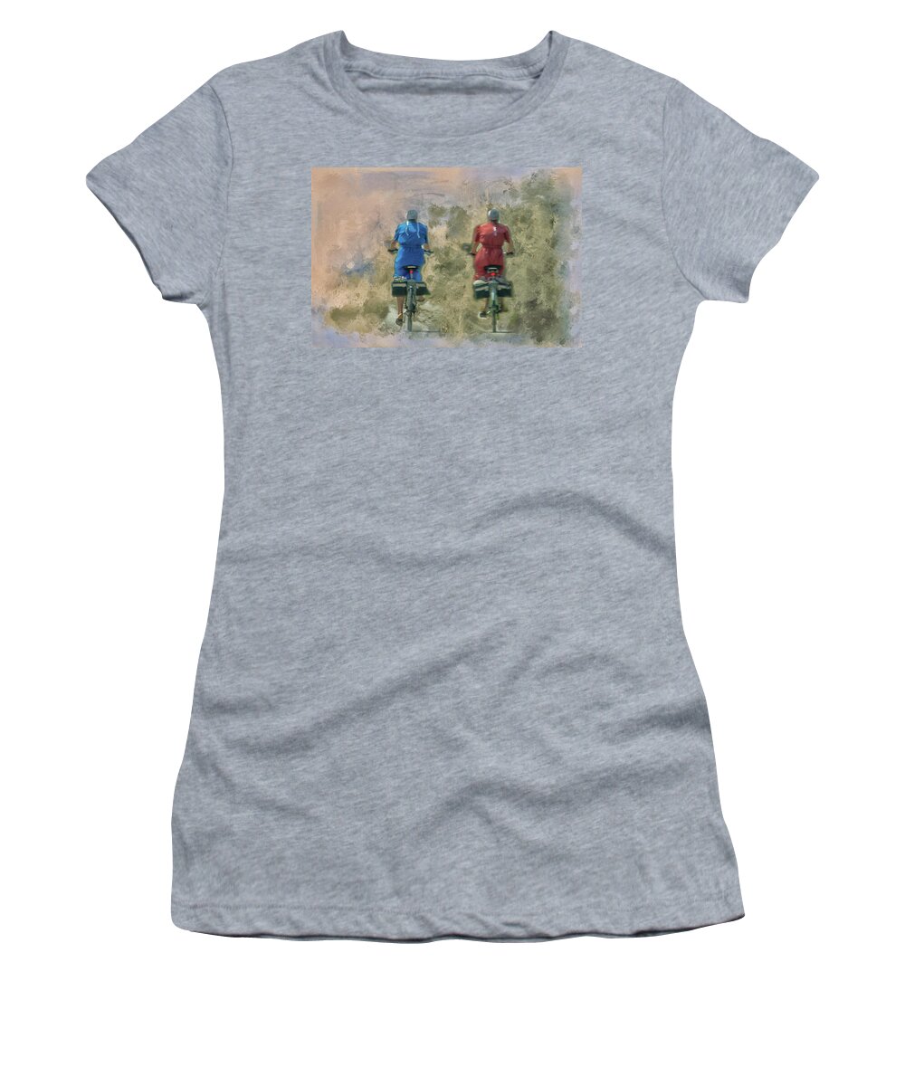 Bicycle Women's T-Shirt featuring the photograph The Ride Home by Jolynn Reed