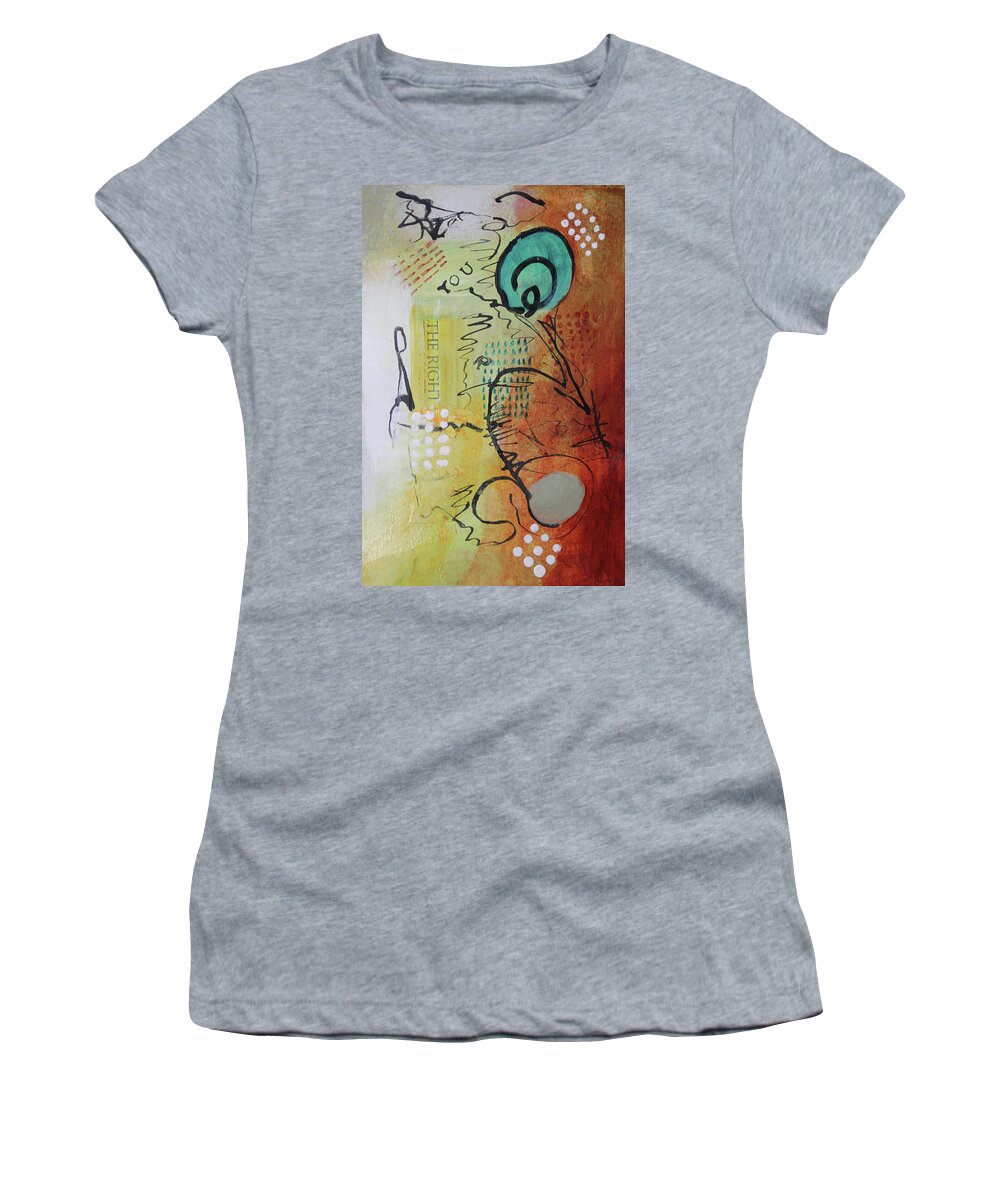 Words Women's T-Shirt featuring the mixed media The Right You by April Burton