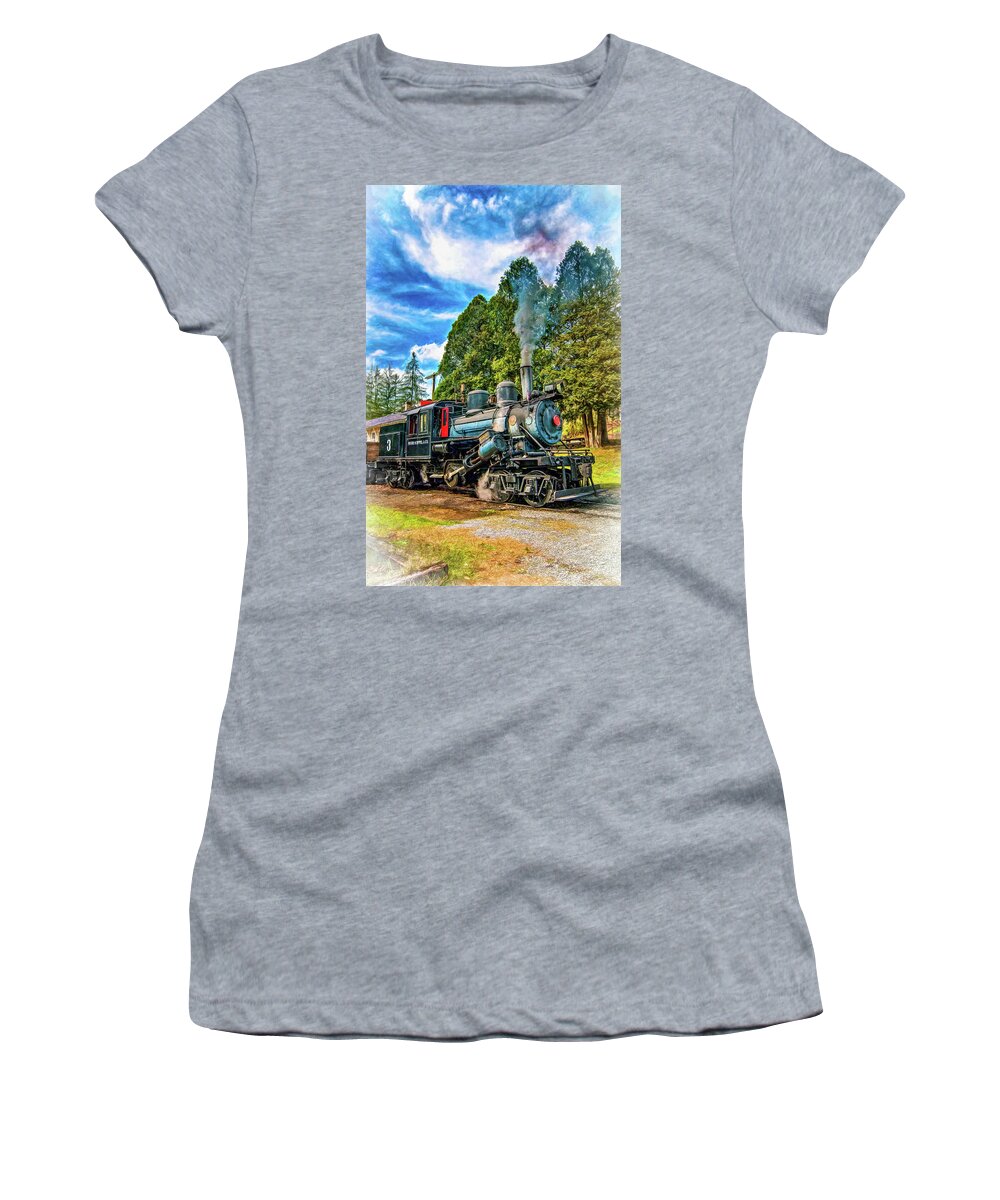 Pocahontas County Women's T-Shirt featuring the photograph The Rocket - Paint 2 by Steve Harrington
