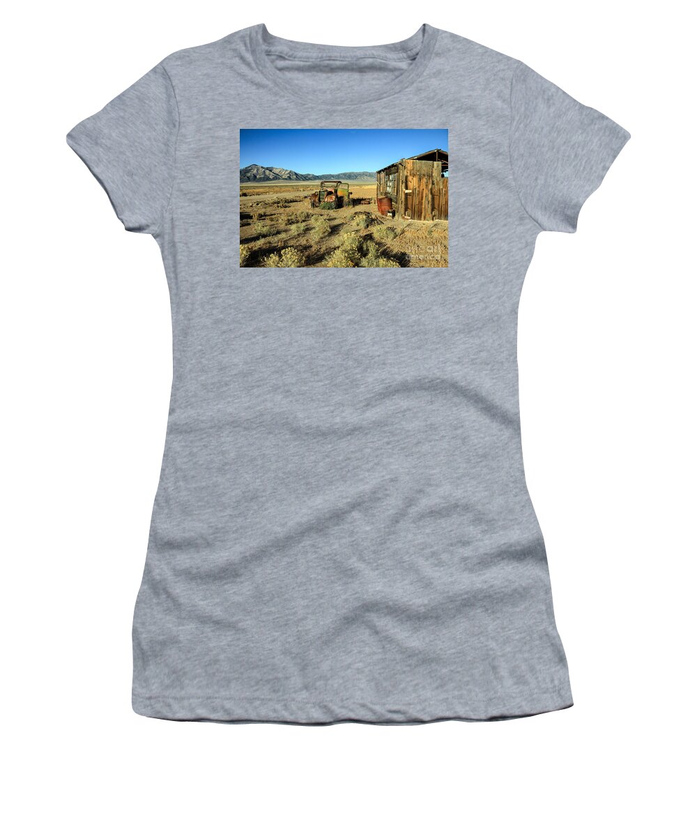 Transportation Women's T-Shirt featuring the photograph The Schellbourne Station by Robert Bales