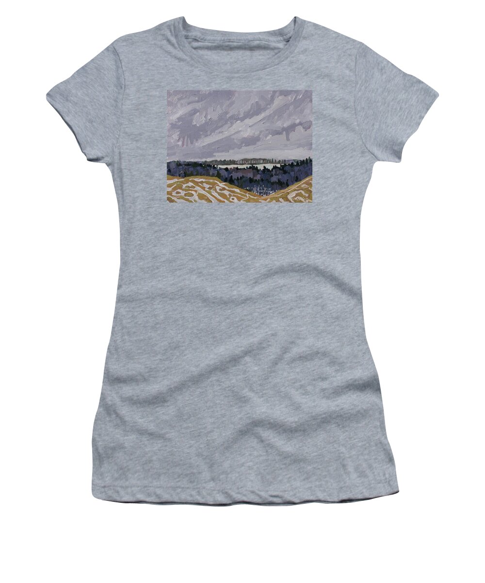 871 Women's T-Shirt featuring the painting The See-Through Forest by Phil Chadwick