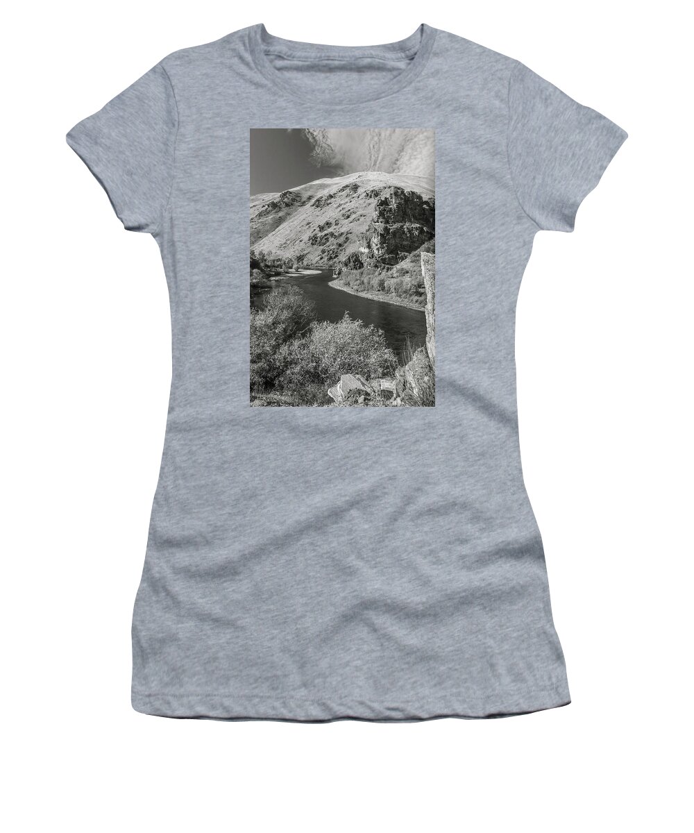Markmilleart.com Women's T-Shirt featuring the photograph South Fork Boise River 3 by Mark Mille