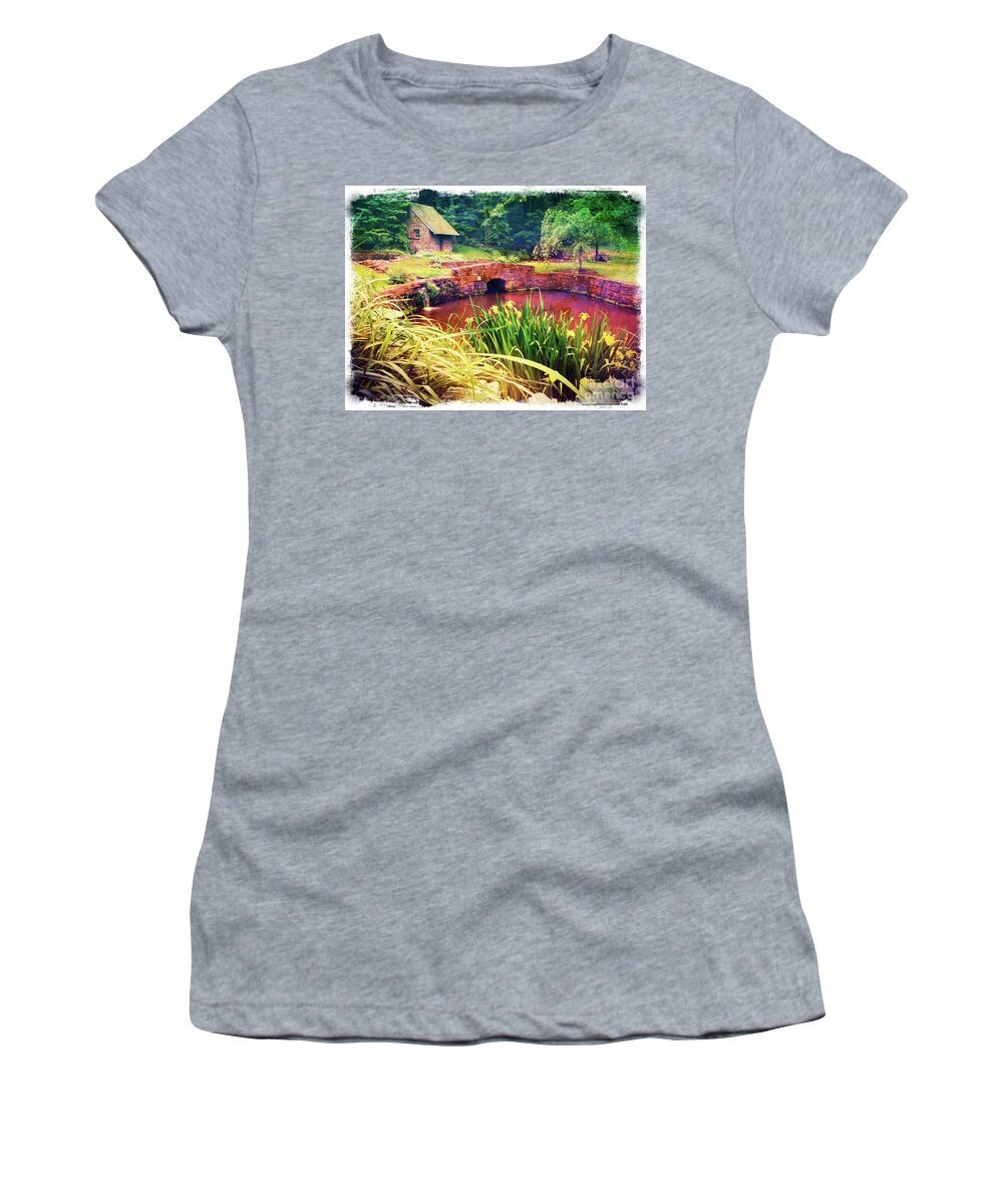Springhouse Women's T-Shirt featuring the photograph The Springhouse by Kevyn Bashore