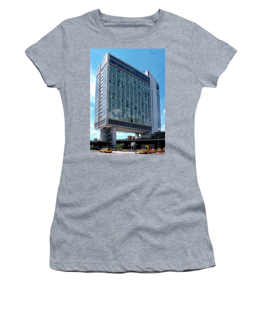 Nyc Women's T-Shirt featuring the photograph The Standard Hotel by S Paul Sahm