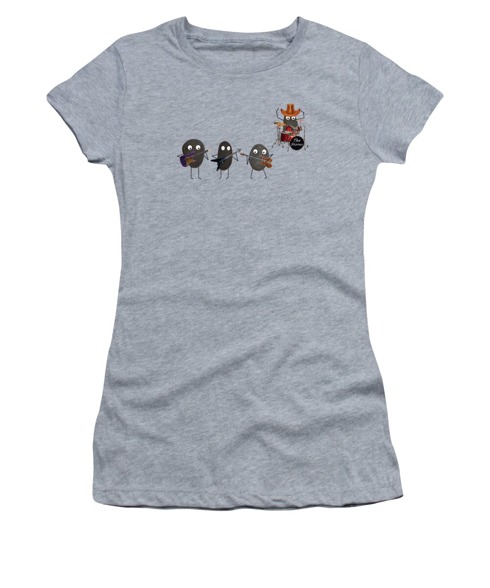 Stones Women's T-Shirt featuring the digital art The Stones by David Dehner