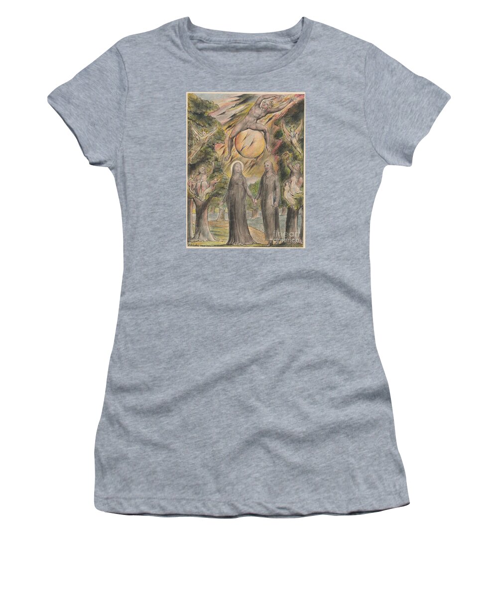 William Blake Women's T-Shirt featuring the painting The Sun in his Wrath by MotionAge Designs