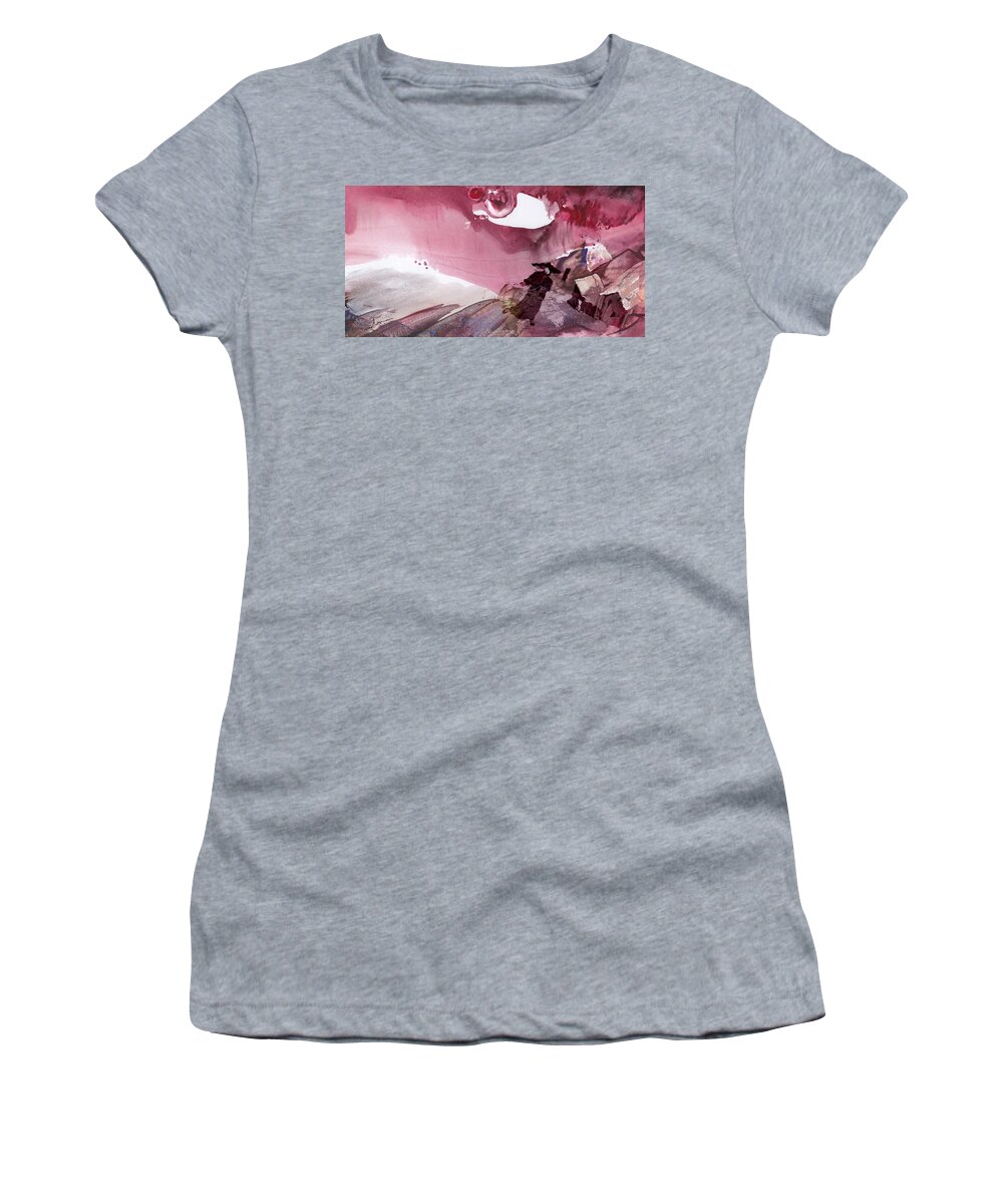 Fantasy. Japan Women's T-Shirt featuring the painting The Tears of Mont Fuji by Miki De Goodaboom