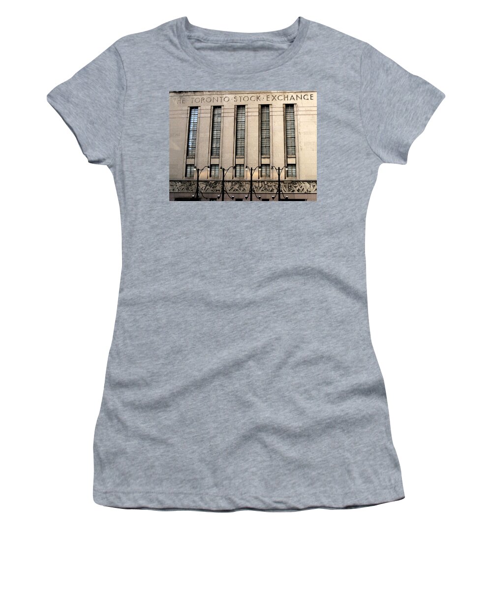 Toronto Women's T-Shirt featuring the photograph The Toronto Stock Exchange by Ian MacDonald