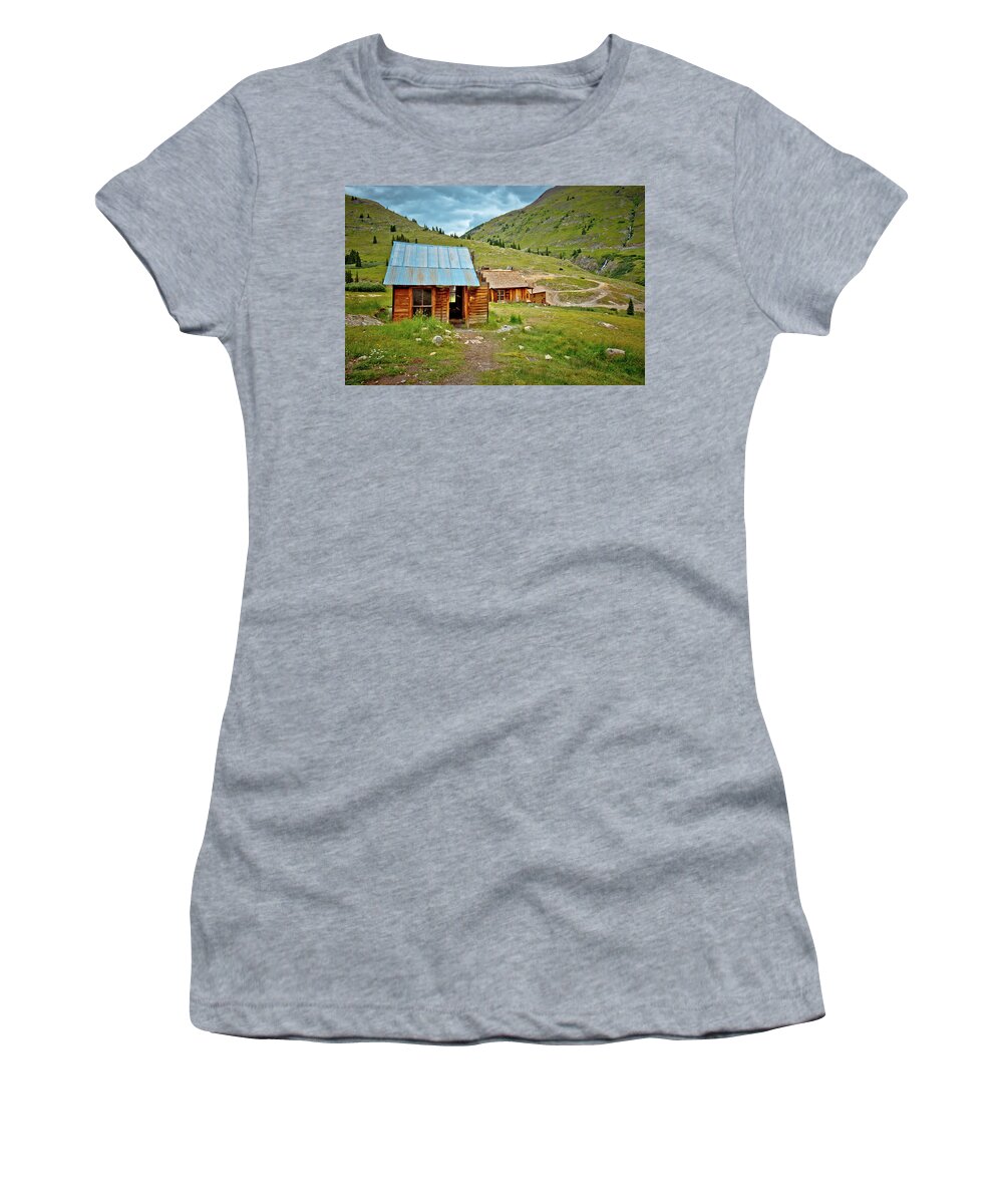 Animas Forks Women's T-Shirt featuring the photograph The Town of Animas Forks by Linda Unger