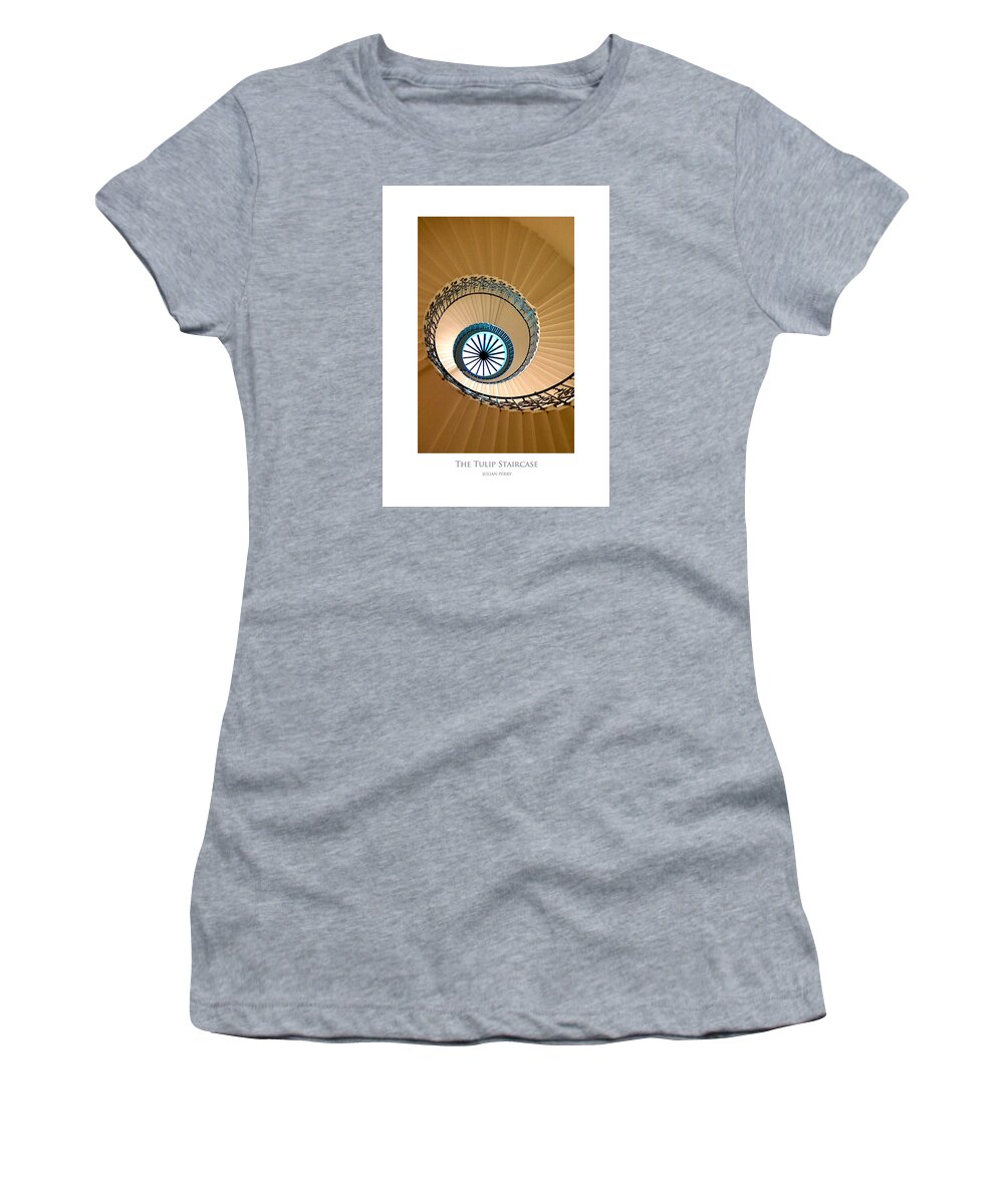 Stairs Women's T-Shirt featuring the digital art The Tulip Staircase by Julian Perry