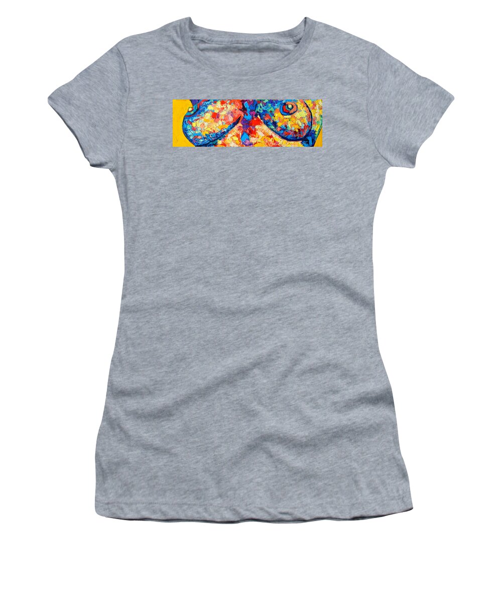 Nude Women's T-Shirt featuring the painting The Unknown by Ana Maria Edulescu
