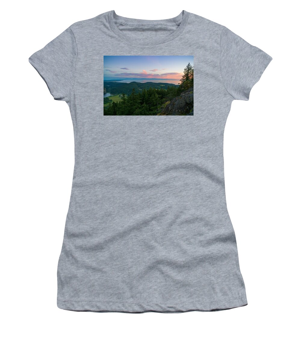 Mountain Women's T-Shirt featuring the photograph The View from Mt Erie by Ken Stanback