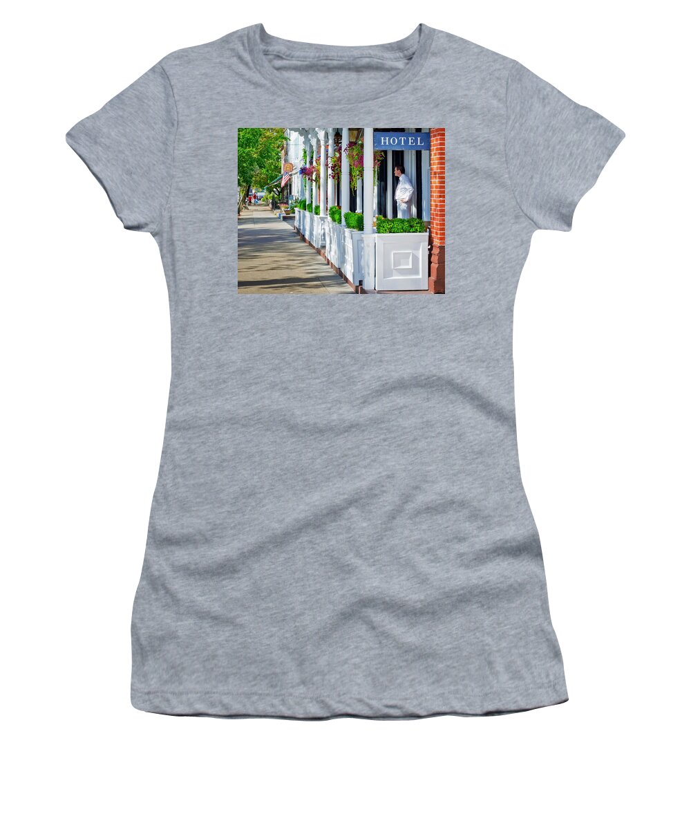 Hotel Women's T-Shirt featuring the photograph The Waiter by Keith Armstrong