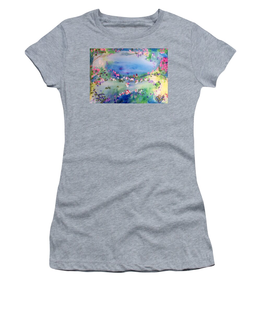 August Women's T-Shirt featuring the painting The warmth of August by Judith Desrosiers