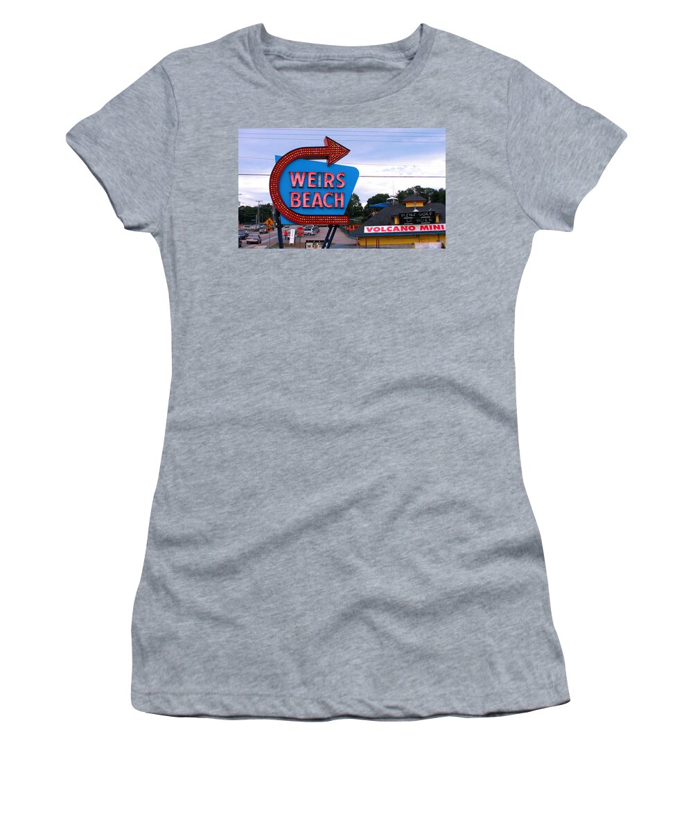 Photography Laconia Nh Photographs Women's T-Shirt featuring the photograph The Weirs by Mike Mooney