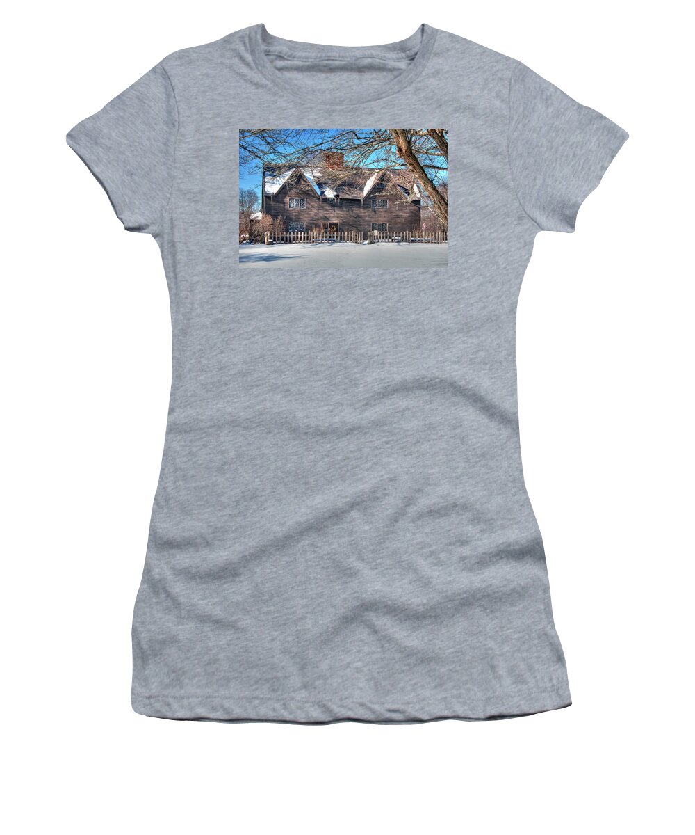 Whipple House Women's T-Shirt featuring the photograph The Whipple House - Ipswich Ma by Joann Vitali