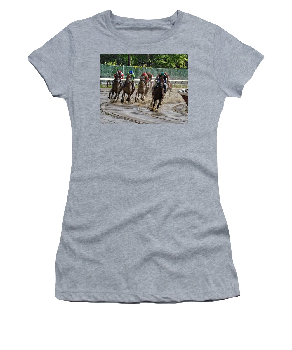 The Whitney 2018 Women's T-Shirt featuring the photograph Diversify Winning The Whitney 2018 by Jeffrey PERKINS