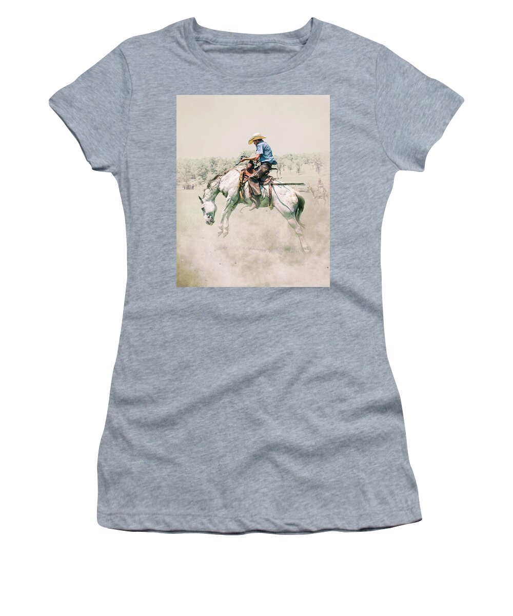 Western Art Women's T-Shirt featuring the photograph The Wild Wild West by Ron McGinnis