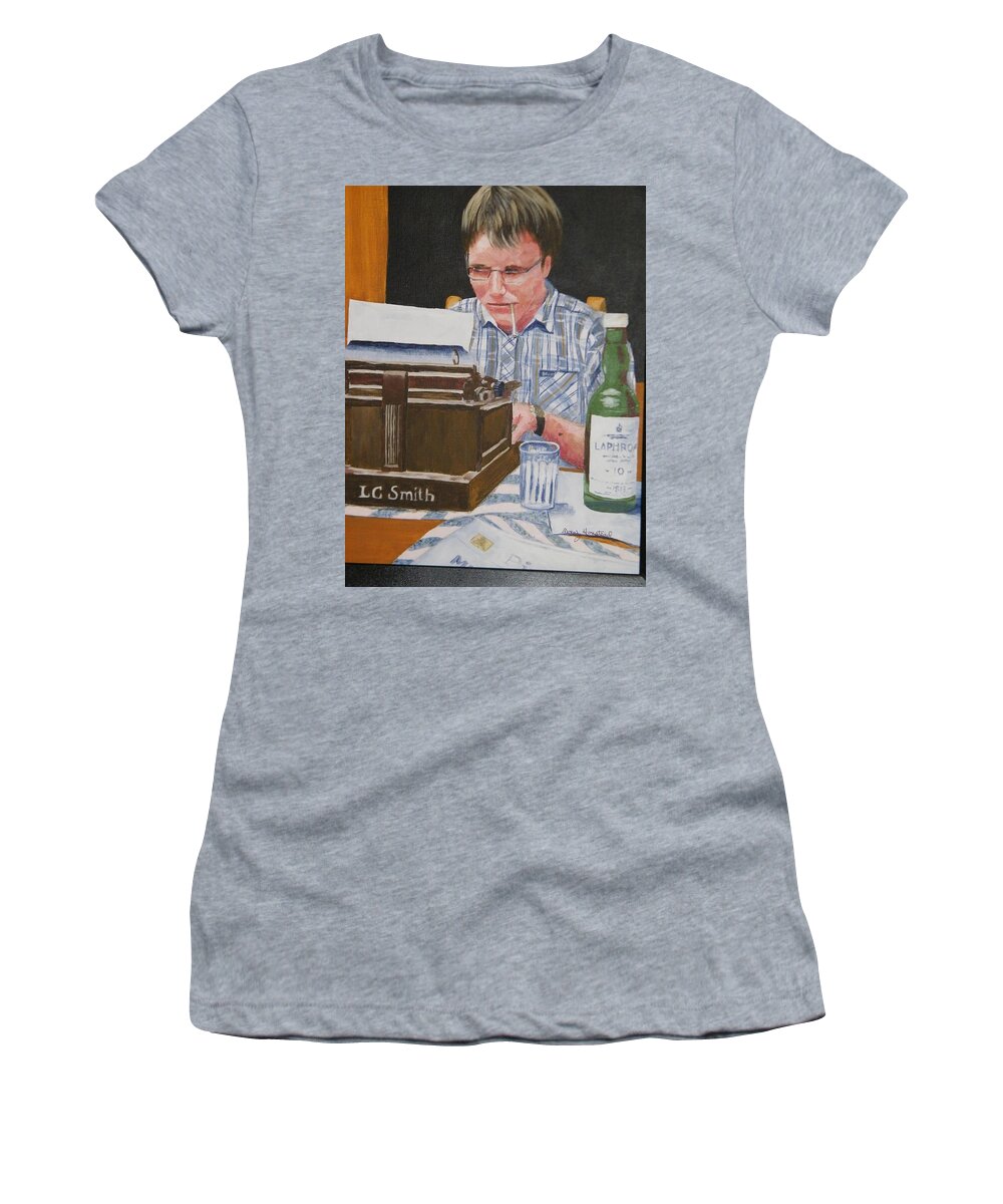 Writer Women's T-Shirt featuring the painting The Writer by Terry Honstead