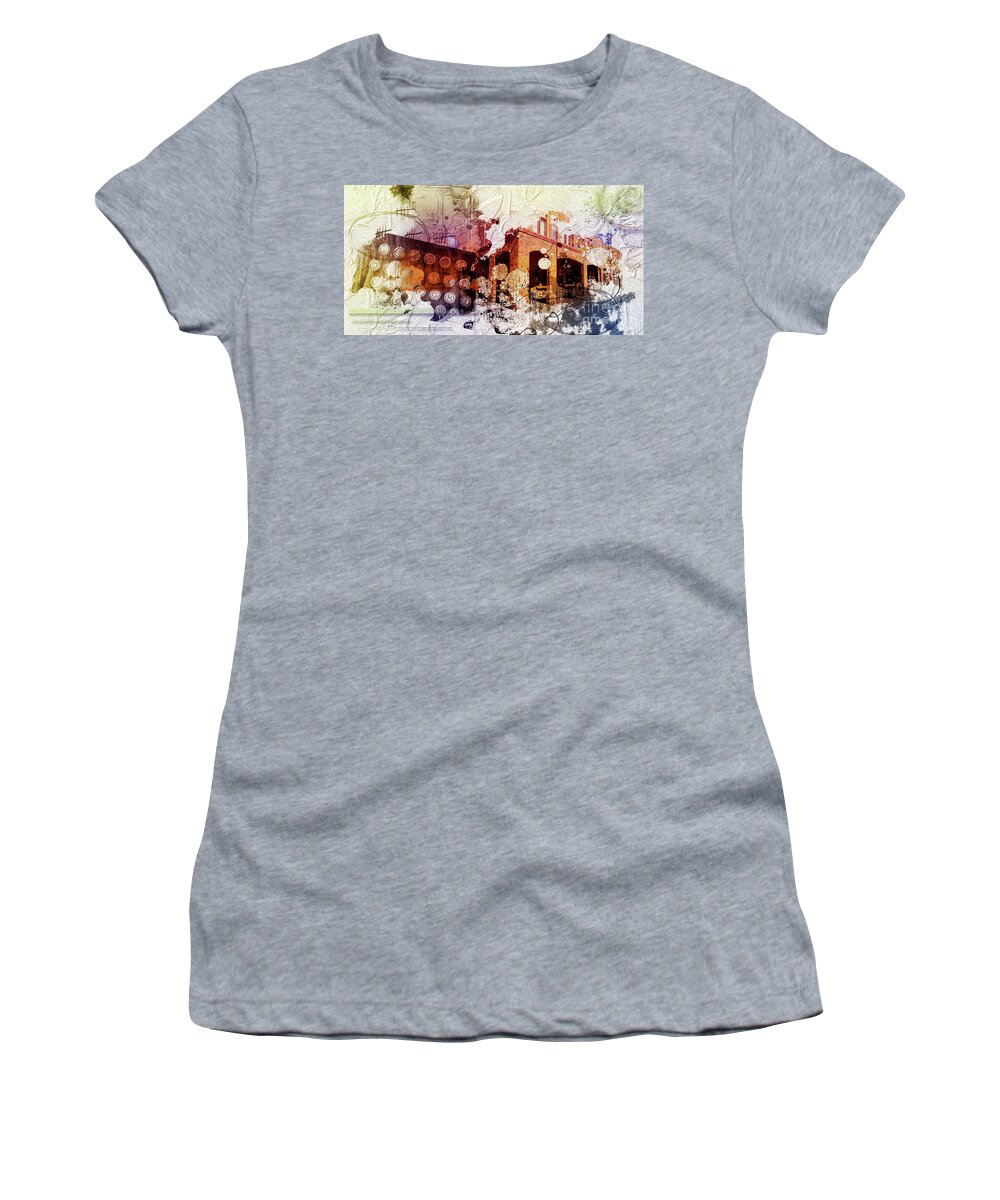 Creative Women's T-Shirt featuring the photograph Them olden days by Deb Nakano