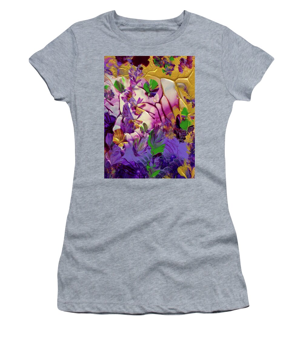Flowers Women's T-Shirt featuring the painting This Planet Earth by Nan Bilden