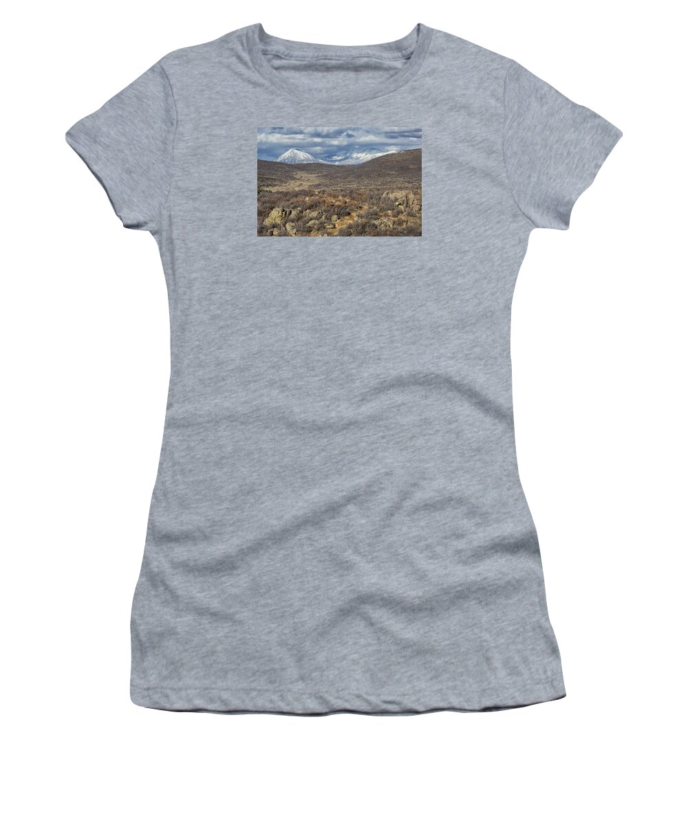 Colorado Women's T-Shirt featuring the photograph This Way To the Mountains by Denise Bush