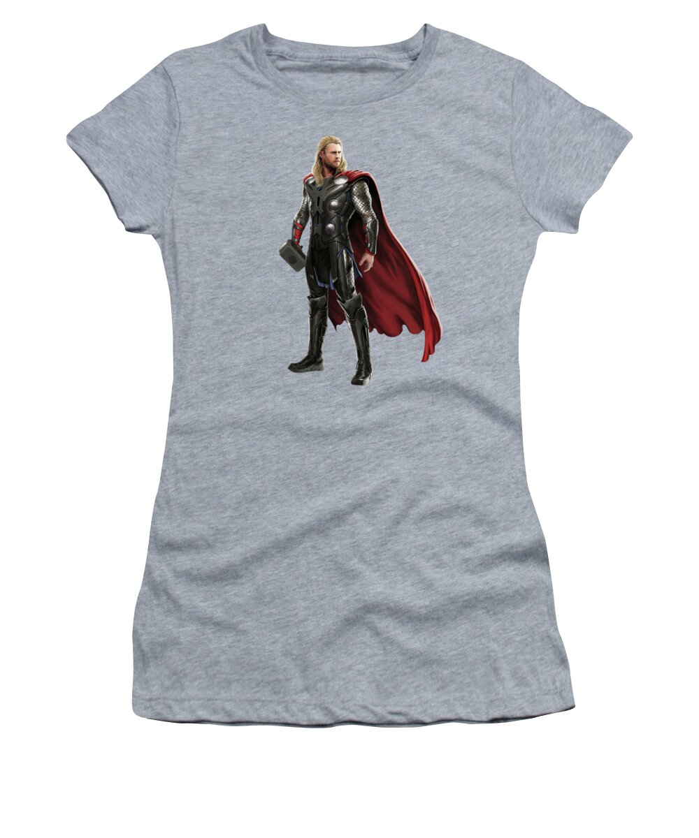 Thor Women's T-Shirt featuring the mixed media Thor Splash Super Hero Series by Movie Poster Prints