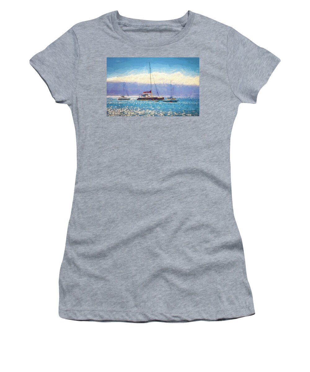Hawaii Women's T-Shirt featuring the photograph Three Ships by Will Wagner