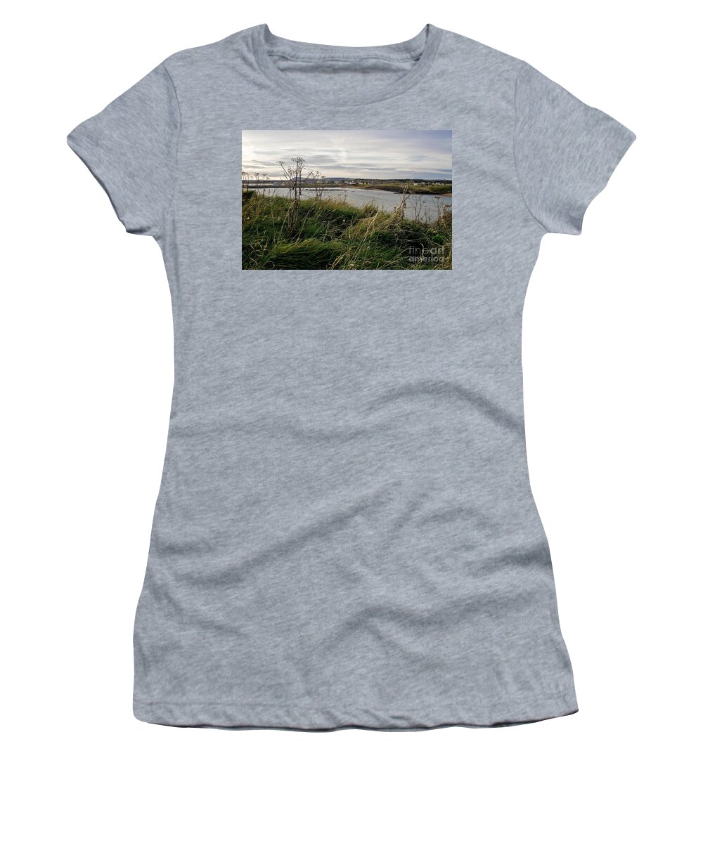 Grass And Sun Women's T-Shirt featuring the photograph Thriving under the Wind. by Elena Perelman
