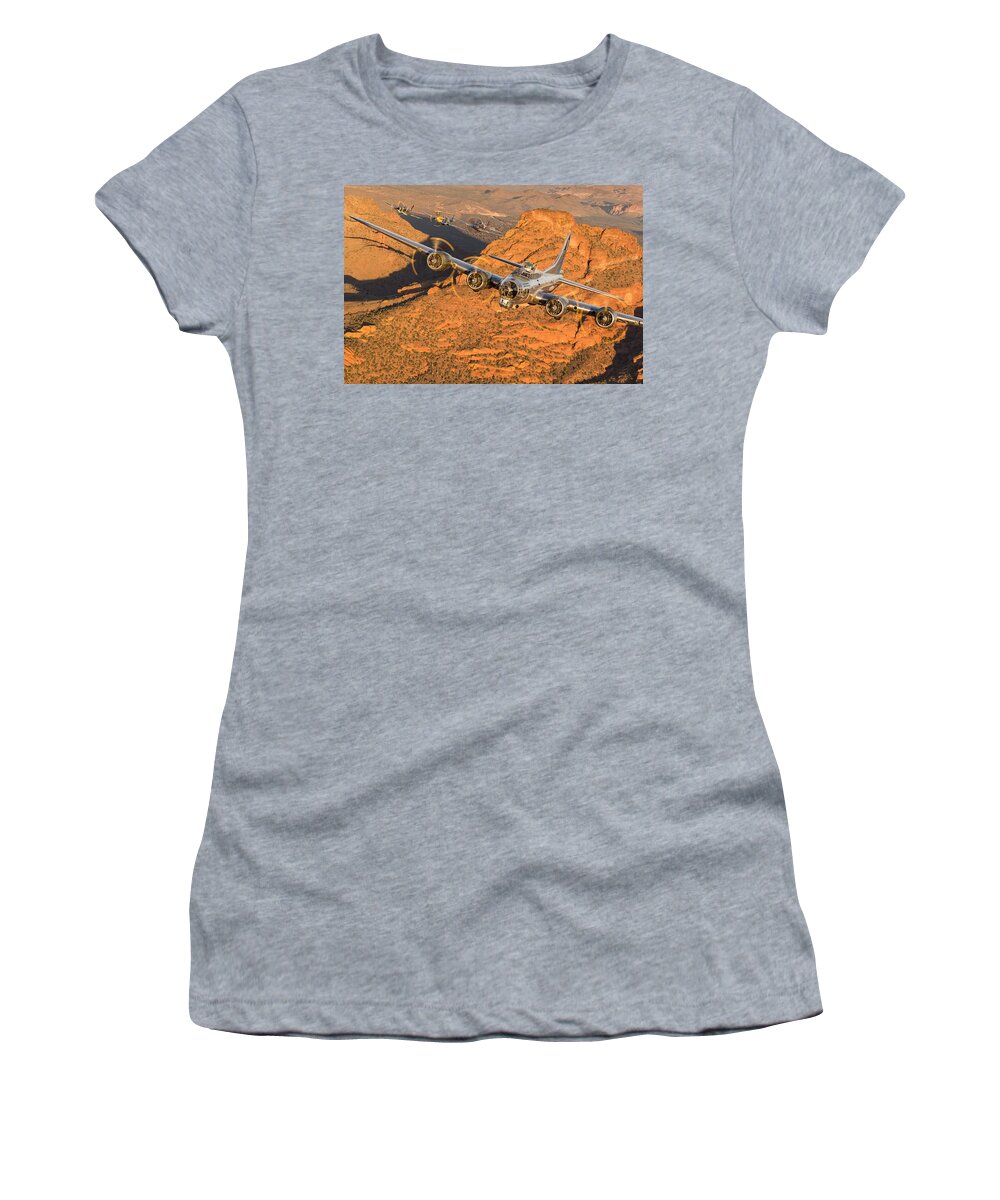 Boeing Women's T-Shirt featuring the photograph Thunder On The Mountain by Jay Beckman