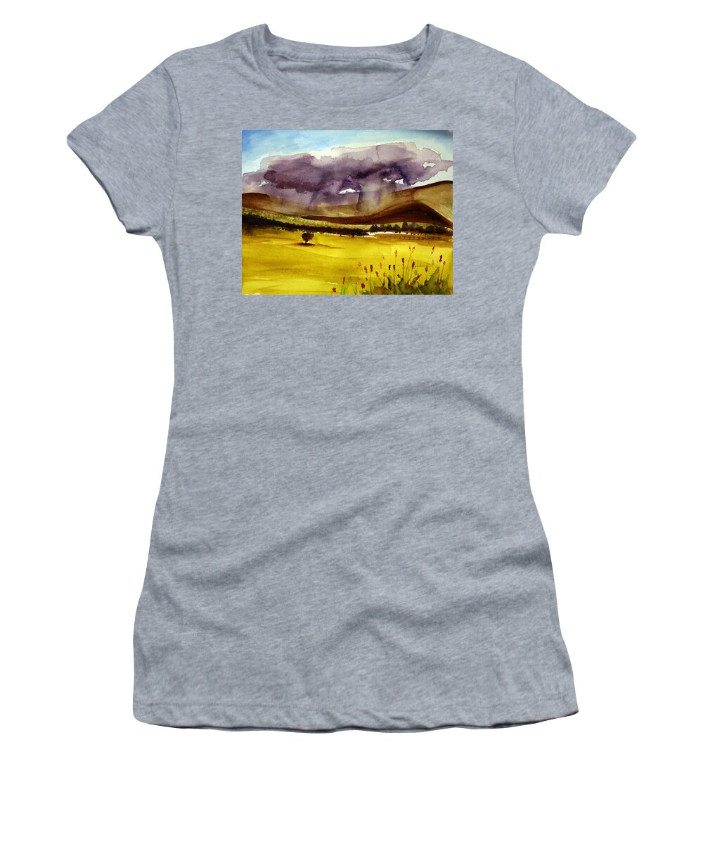 Paint Women's T-Shirt featuring the painting Thundering by Julie Lueders 