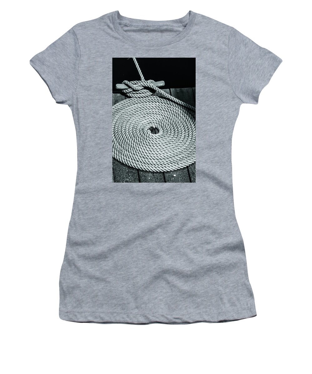 Nautical Women's T-Shirt featuring the photograph Tied off 2 by Jason Hughes