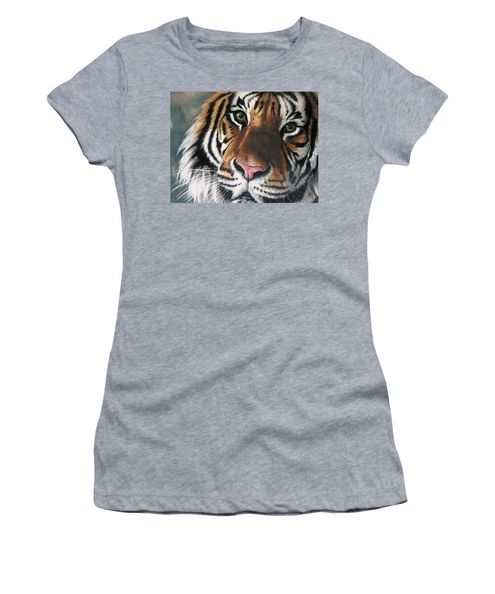 Tiger Women's T-Shirt featuring the pastel Tigger by Barbara Keith