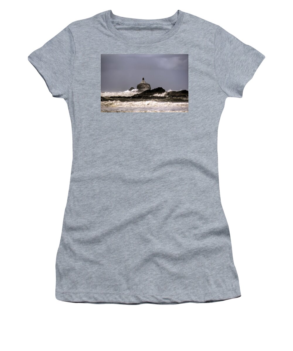 Hdr Women's T-Shirt featuring the photograph Tillamook Lighthouse by Brad Granger