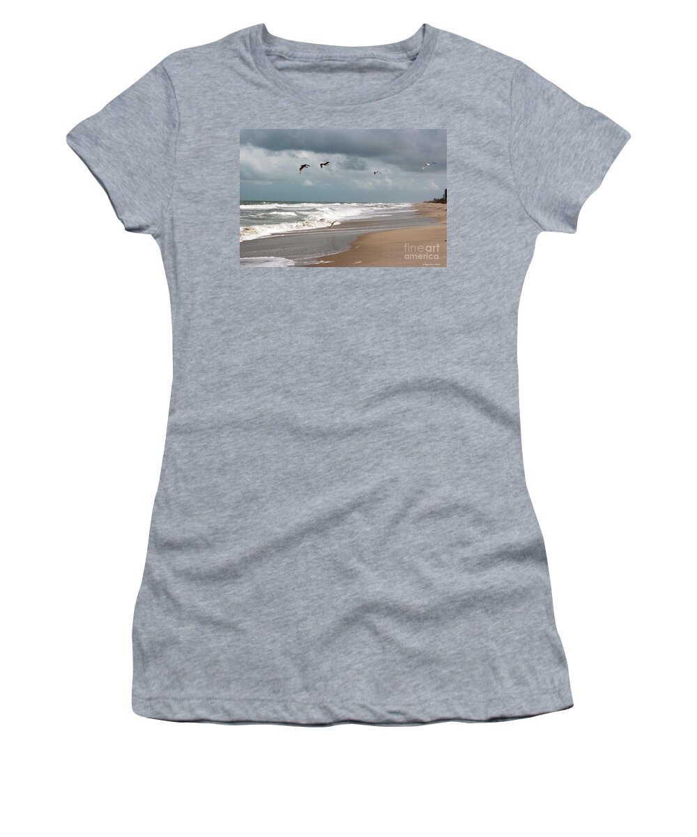 At The Beach Women's T-Shirt featuring the photograph Timeless by Megan Dirsa-DuBois
