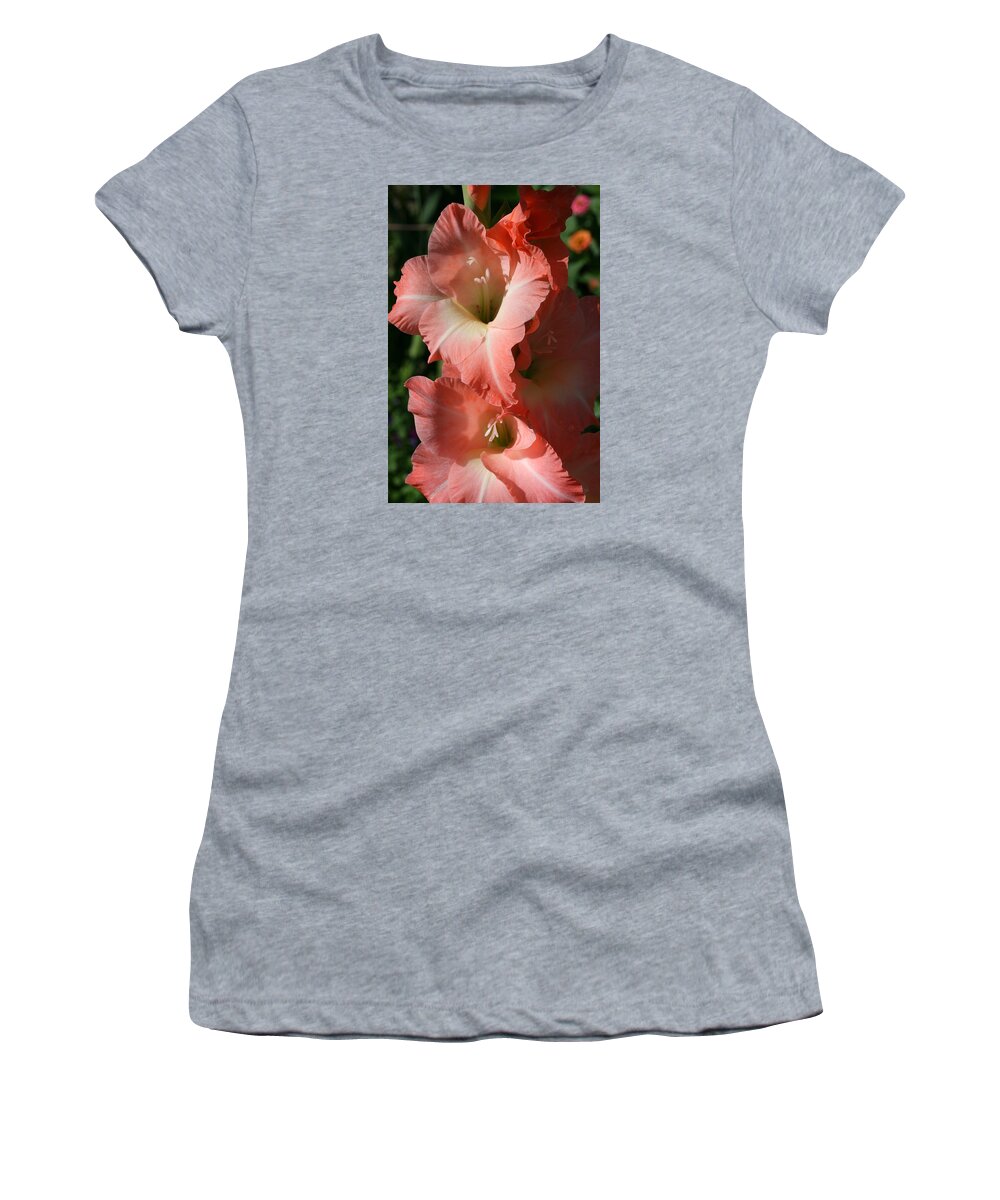 Gladiolus Women's T-Shirt featuring the photograph Tiny Ruffles Gladiolus by Tammy Pool