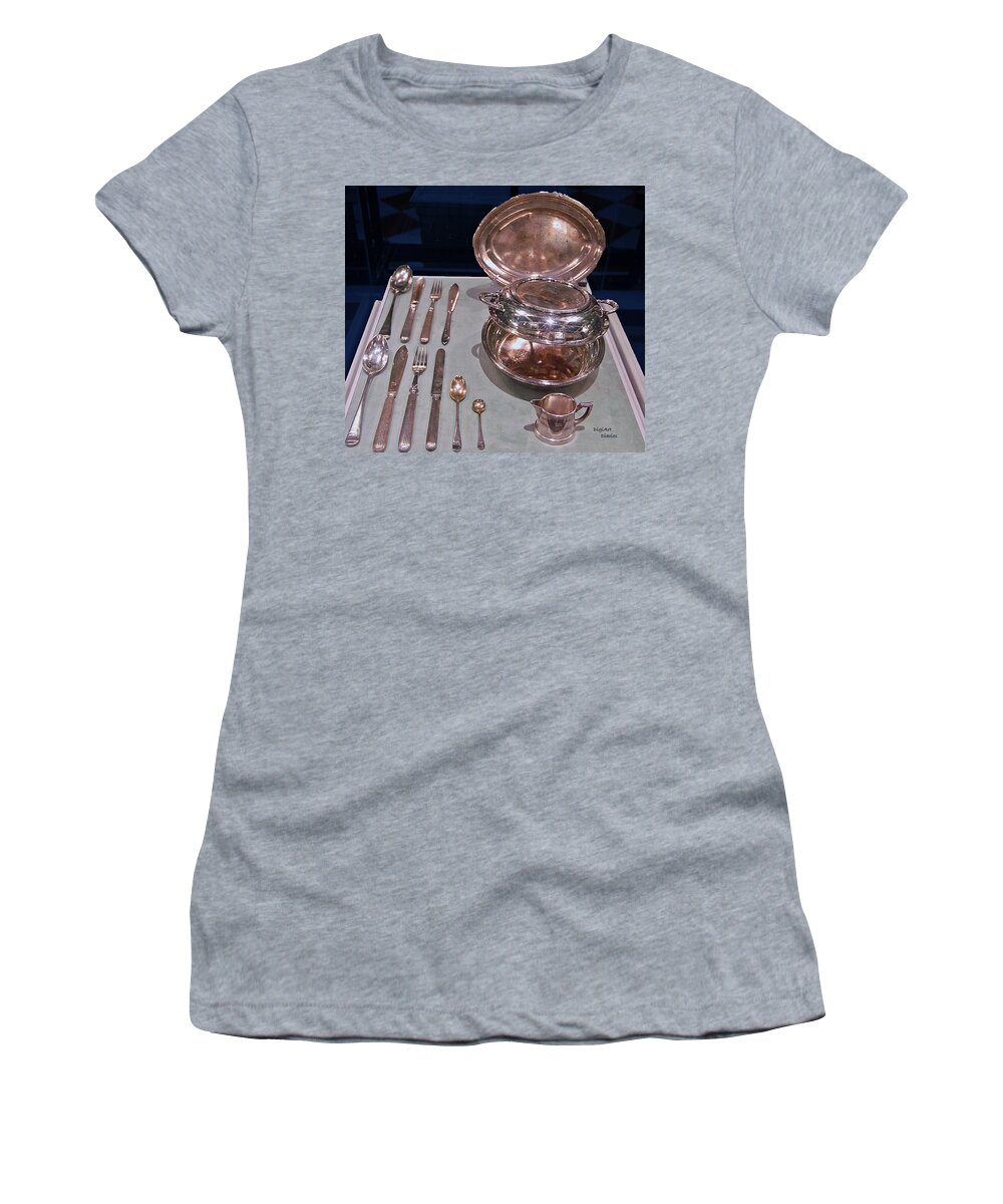 Titanic Women's T-Shirt featuring the digital art Titanic Silvers by DigiArt Diaries by Vicky B Fuller