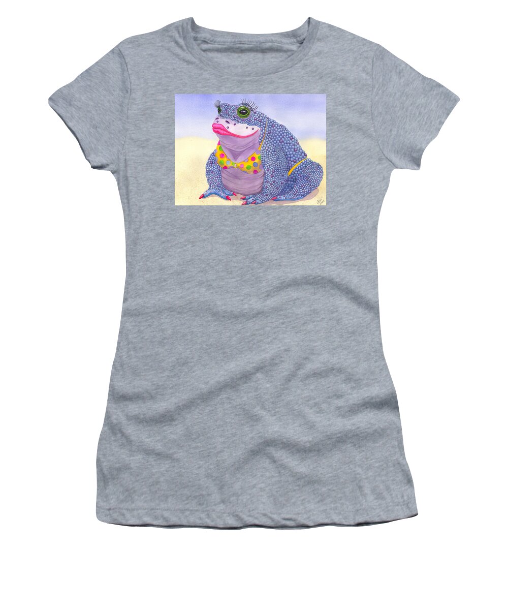 Toad Women's T-Shirt featuring the painting Toadaly Beautiful by Catherine G McElroy