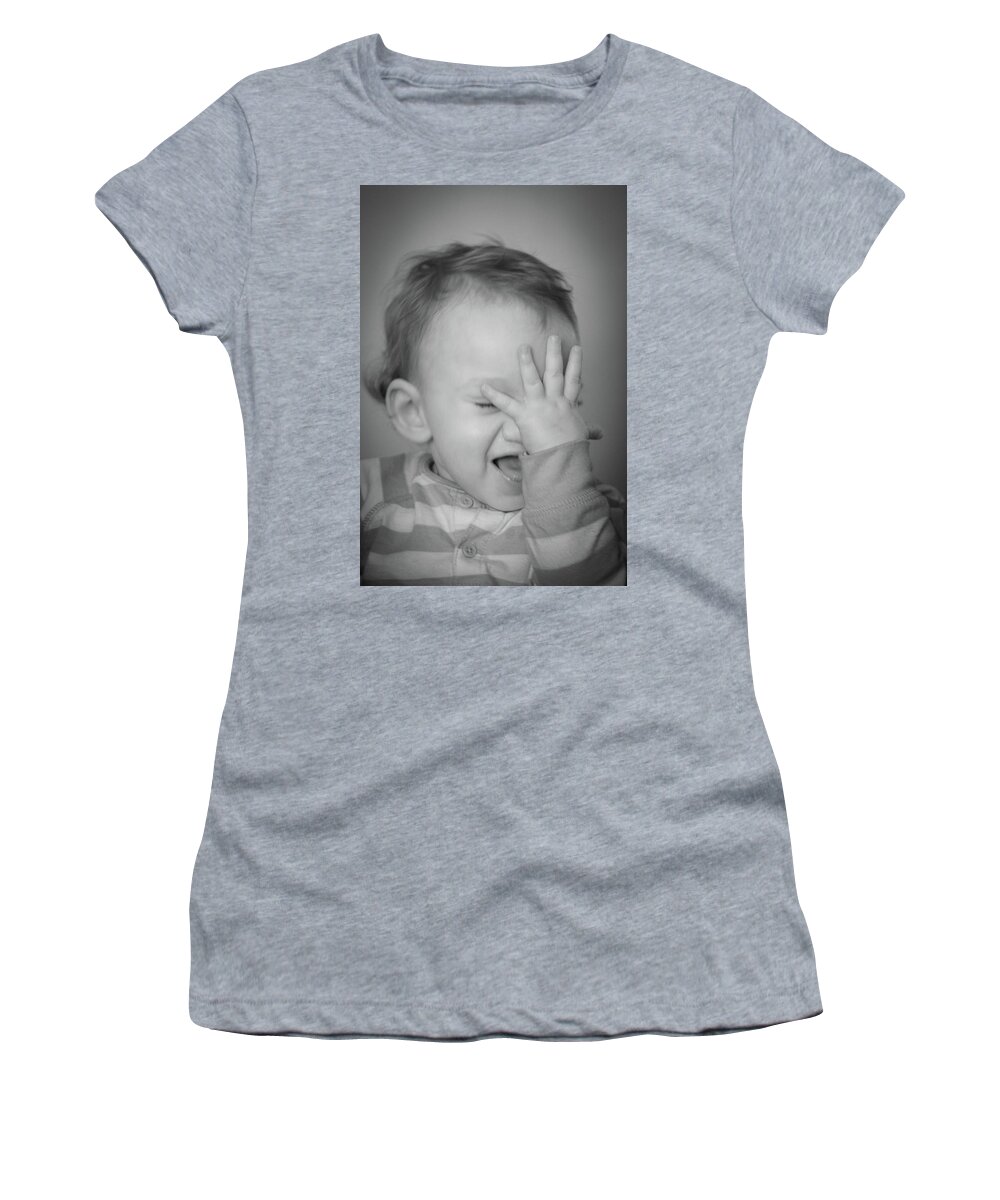 Baby Women's T-Shirt featuring the photograph Toddler Making Funny Face by Joni Eskridge