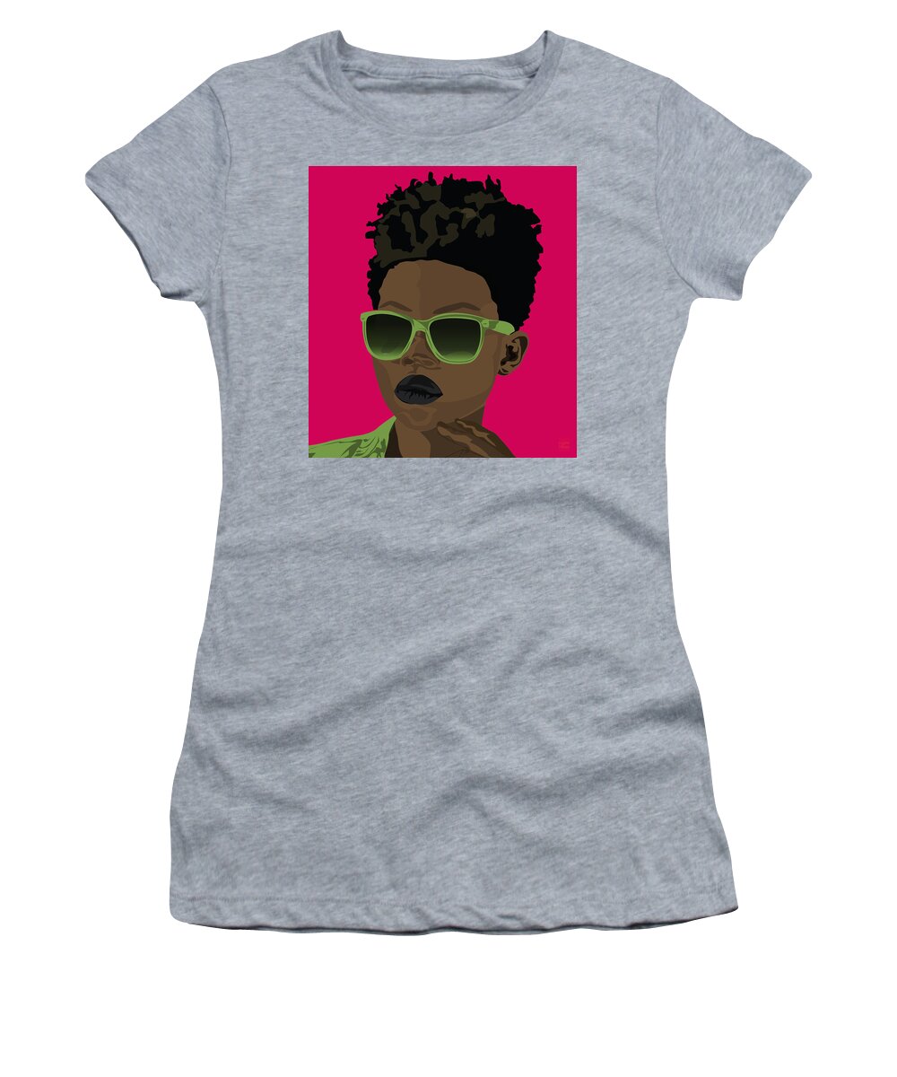 Green Women's T-Shirt featuring the digital art Too Hot by Scheme Of Things Graphics