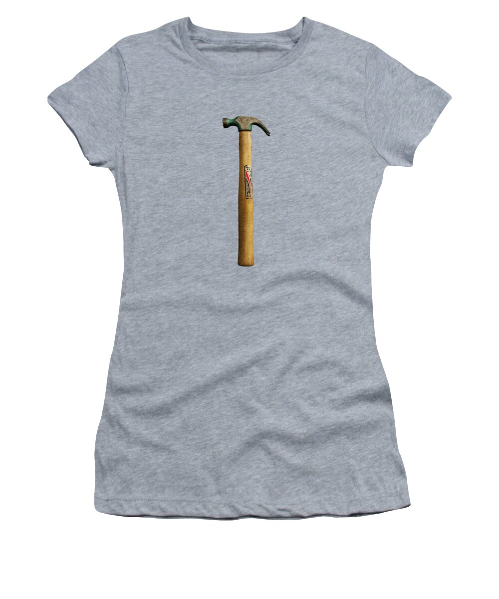 Art Women's T-Shirt featuring the photograph Tools On Wood 17 on BW by YoPedro