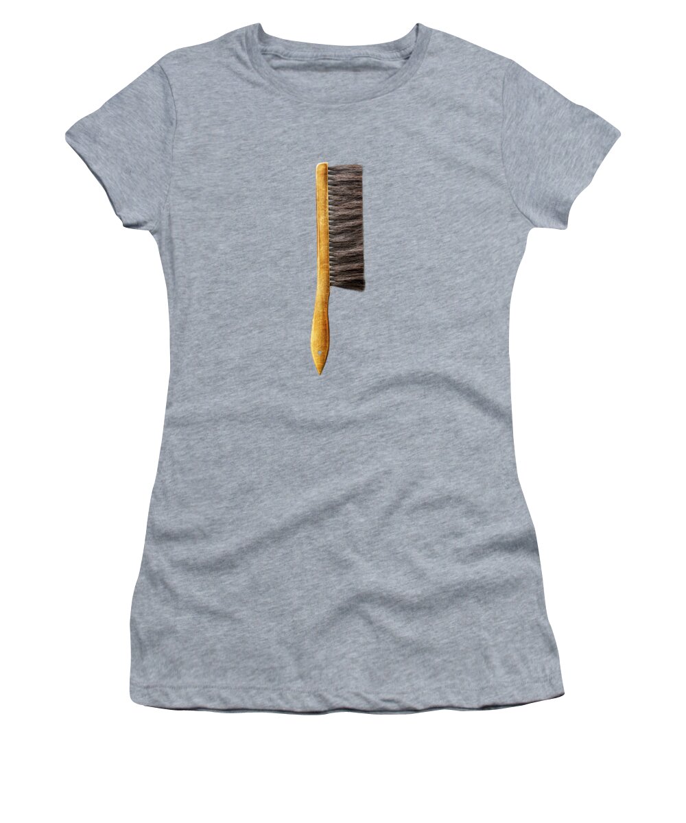 Art Women's T-Shirt featuring the photograph Tools On Wood 52 on BW by YoPedro