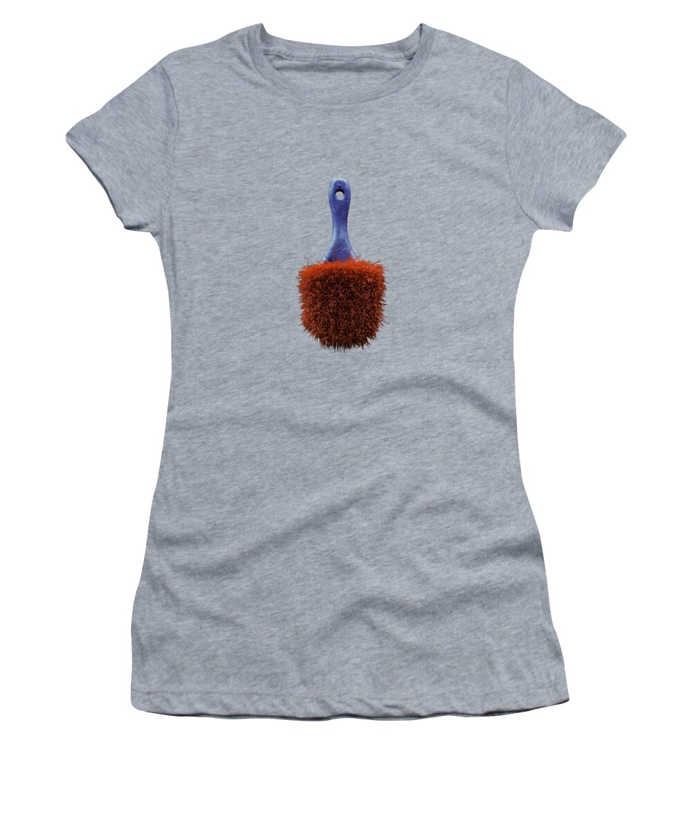 Brush Women's T-Shirt featuring the photograph Tools On Wood 56 by YoPedro
