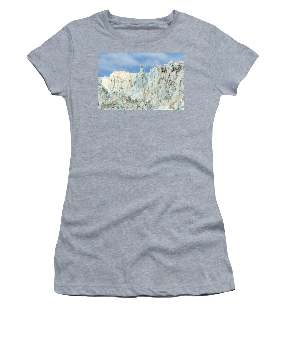 Alaska Women's T-Shirt featuring the photograph Top of the Glacier by Joni Eskridge