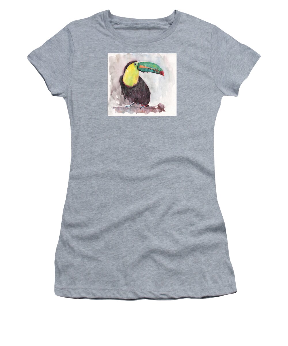 Toucan Women's T-Shirt featuring the painting Toucan by Claudia Hafner