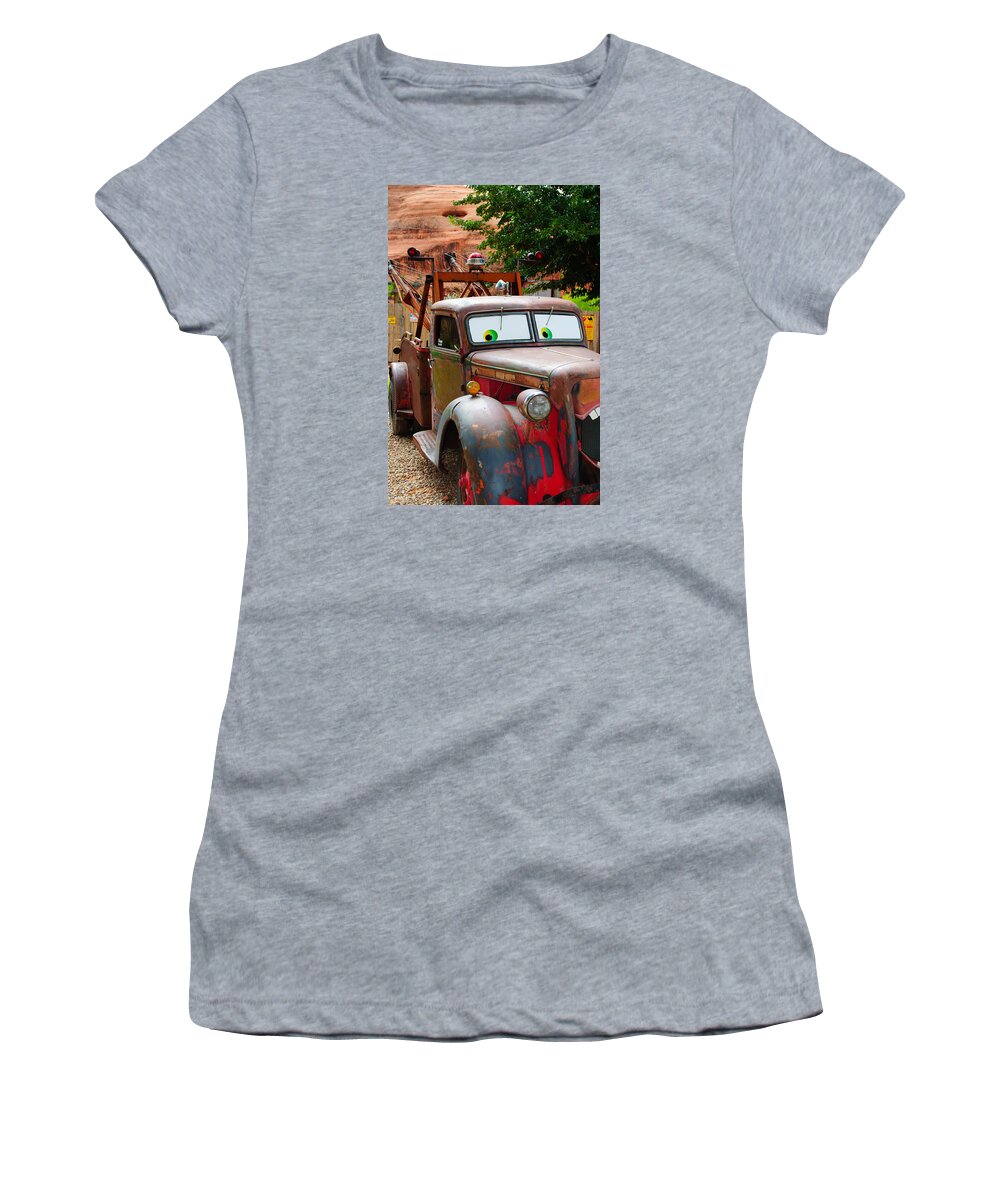 Tow Truck Women's T-Shirt featuring the photograph Tow Truck by Tikvah's Hope